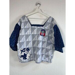 Bidi Bidi Designs BAAO Philippines Women’s Upcycled Fabric Top One Size Blue